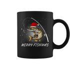 Merry Fishmas Fishing Zander Christmas Tassen