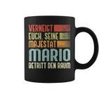 Name Mario -Erneigt Euch Seine Majestät Mario Tassen