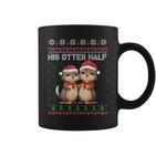 Her Otter Half His Otter Half Christmas Ugly Sweater Couple Tassen