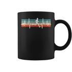 Retro Running Marathon Jogging Heartbeat Ecg Runner Motif Tassen