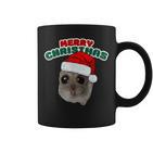 Sad Hamster With Christmas Wishes Tassen