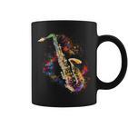 Saxophone Colourful Musician Saxophone For Saxophonists Tassen