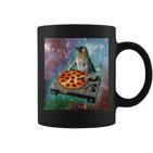 Space Galaxy Universe Cat Pizza Dj Cute Cosmic Tassen