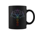 Spiritual Zen Lotus Flower Chakras Aligned Yoga Tassen