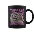 Tummy Ache Survivor Raccoon Meme Bootleg Graphic 90S Tassen