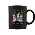 Ugly Christmas Sweater Fa La La Llama Merry Xmas Cute Alpaca Tassen