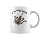 Raccoon Stay Trashy Fun Meme  Gray Tassen