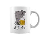 Saufifant Beer Drinker Saufen Party Saying Tassen