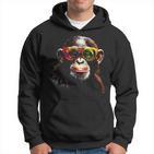 Affe Sonnenbrille Tier Zoo Bunt Kunst Affe Kapuzenpullover