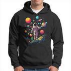 Astronaut Im Weltall Mit Planeten Und Galaxie Kapuzenpullover