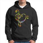 Bass Clef Heart I Love Music Bass Kapuzenpullover