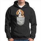 Beagle In The Chest Pocket Pocket For Dog Owners Kapuzenpullover