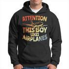 This Boy Likes Planes Aviation Boys Kapuzenpullover