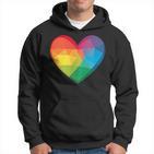 Buntes Herz Regenbogen Kapuzenpullover