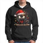 Christmas Grumpy Angry Cat Naughty Fairy Lights Kapuzenpullover