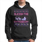 Christmas Sleigh The Patriarchy Feminist Feminism Deer Xmas Kapuzenpullover