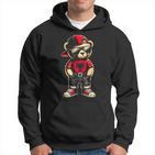 Cool Albanischer Teddybär Albanien Flagge Outfit Street Kapuzenpullover