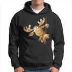 With Cartoon I Elk Wild Animal Motif Kapuzenpullover