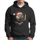 Otter With Christmas Hat Sunglasses Cute Otter Kapuzenpullover