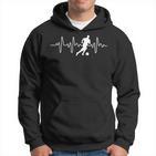 Idea For Footballer Heartbeat Football Kapuzenpullover