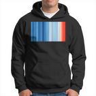 Global Warming Blue Red Stripe Pattern Kapuzenpullover