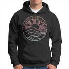 Happiness Comes In Waves Sunset Beach Wave Gradient Kapuzenpullover