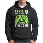 Level 9 Unlocked Awesome 2016Ideospiel 9Th Birthday Boy Kapuzenpullover