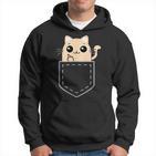 Lustige Katze Mittelfinger Stinkefinger Cat Kawaii Kapuzenpullover