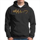 Motorcycle Heartbeat Biker Ecg Line Frequency Motorcyclist Kapuzenpullover