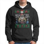 No Lift No Ugly Christmas Santa Gym Kapuzenpullover