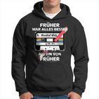 With Pencil Früher War Alles Besser Retro Cassette Kapuzenpullover