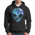 Psychedelic Alien Head Cosmic Galaxy Trippy Outer Space Kapuzenpullover