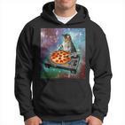 Space Galaxy Universe Cat Pizza Dj Cute Cosmic Kapuzenpullover