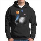 Space Motif Universe Stars Solar System Planets Sun Kapuzenpullover