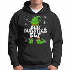 Thirstiger Elf Drinking Celebrations Elf Christmas Kapuzenpullover