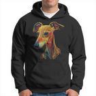 Whippet Dog Motif Pet Illustration Colourful Whippet Kapuzenpullover