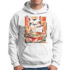 Cat Ramen Noodle Japanese Backprint Kapuzenpullover