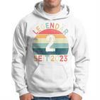 Children's 2Nd Birthday Legendary Since 2023Intage 2 Year Old Kapuzenpullover