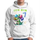 Children's Dino Children's Ich Bin Sieben 7 Jahre Alt Kapuzenpullover