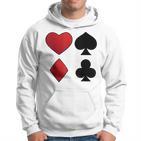 Poker Playing Cards Cross Heart Motif Card Fun Kapuzenpullover