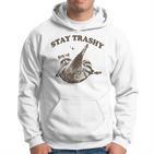 Raccoon Stay Trashy Fun Meme  Gray Kapuzenpullover