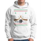 Happy Hockeydays Ice Hockey Fan Ugly Christmas Sweater Kapuzenpullover