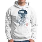 Japanese Aesthetic Asianintage Medusa Jellyfish Gray Kapuzenpullover