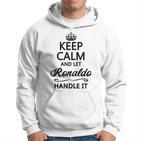 Keep Calm And Let Ronaldo Handle It Name Gray Kapuzenpullover