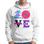 Love Colourful Typography For Creative Individuality Blue Kapuzenpullover