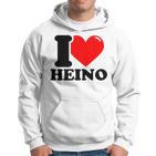 I Love Heino Gray Kapuzenpullover