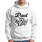 Paul The Birthday King Happy Birthday Boys Nager Gray Kapuzenpullover