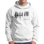 Piano Piano Keys Wings Gray Kapuzenpullover