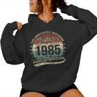 40Th Birthday Awesomeintageintage 1985 Man Or Woman Kapuzenpullover für Damen