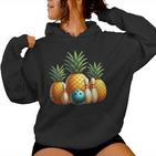 Ananas Bowling Kapuzenpullover für Damen